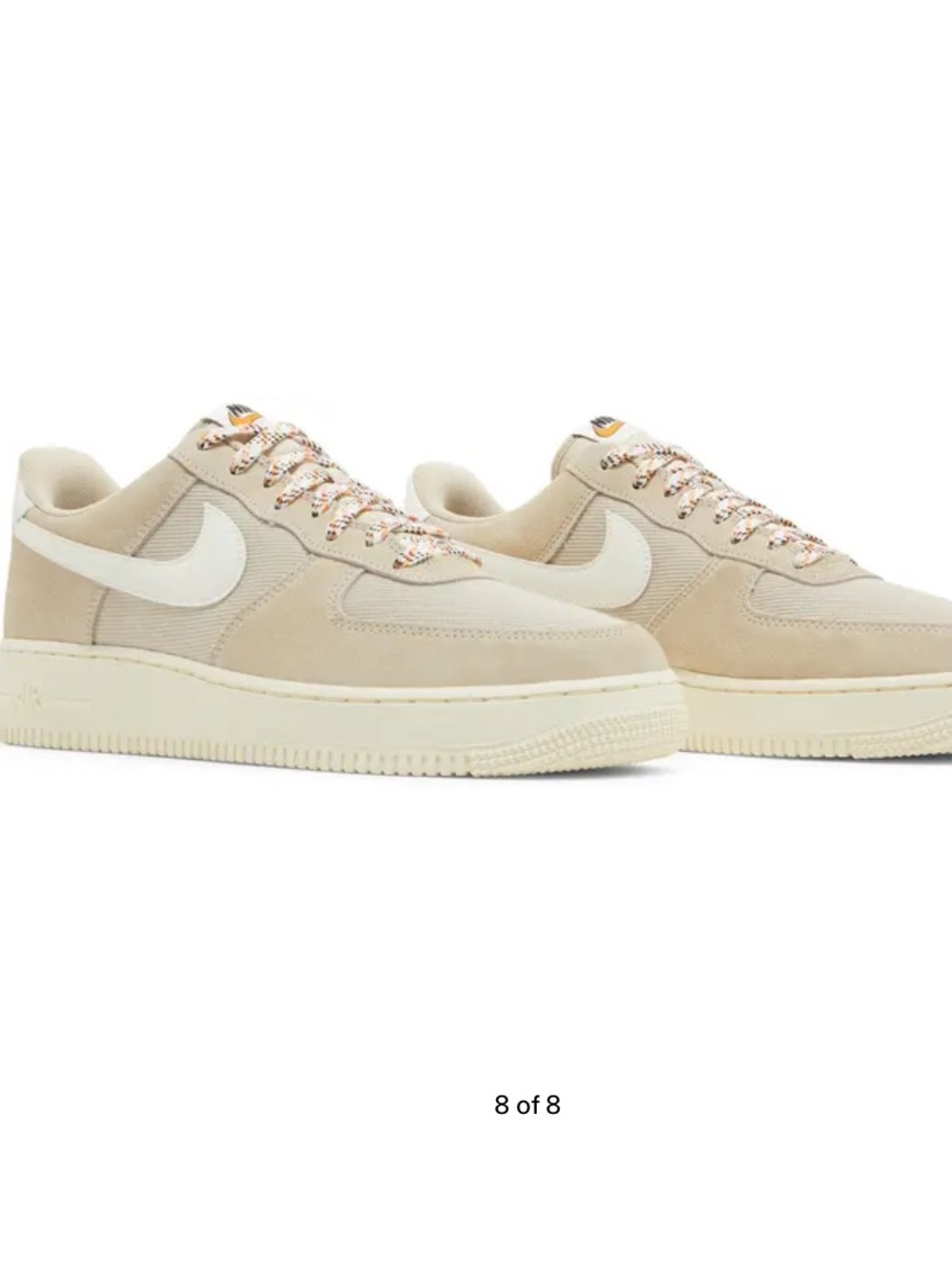 Nike Air Force 1 07’ LV8 Certified Rattan Beige and White size 17!